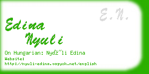 edina nyuli business card